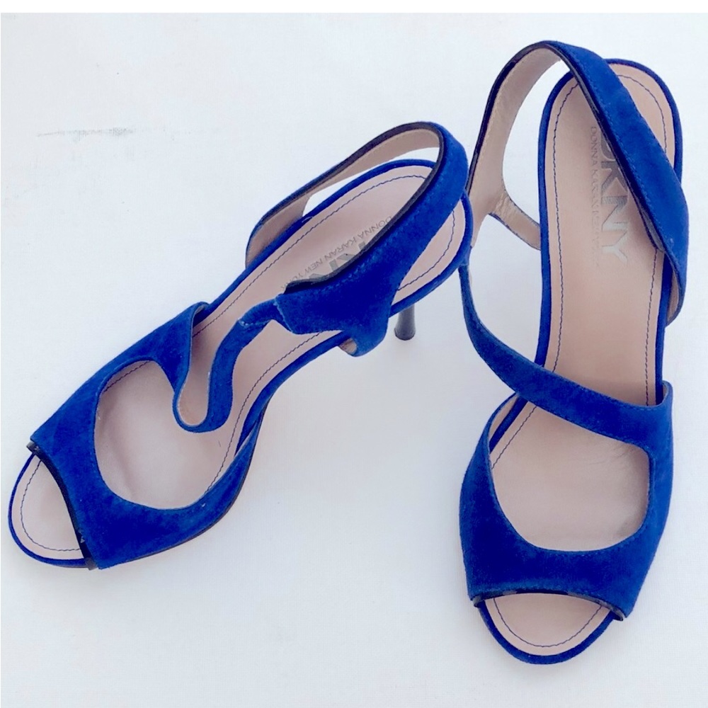 Blue Suede Heels DKNY size 7